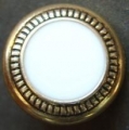 100 x 15mm Gold Pattern Edge White Center Sewing Buttons