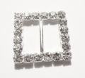 Square Diamante Buckle Slider 13mm Ribbons