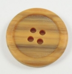22mm Stripe Brown Sewing Button 4 Hole