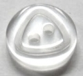 100 x 11mm Pearl White Shirt Triangle Top Sewing Buttons