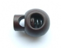 Round Cord Stopper Toggle 19mm Brown