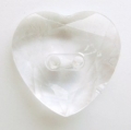 18mm Crystal Heart Clear Sewing Button