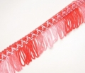 Charleston Dress Loop Fringe 1.5 Inch Red Pink