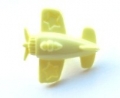 Novelty Button Aeroplane Lemon 15mm