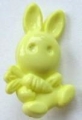 Novelty Button Bunny and Carrot Yellow 12mm