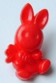Novelty Button Bunny and Carrot Red 12mm