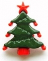 Novelty Button Christmas Tree 18mm