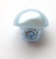 10mm Half Ball Pearl Light Blue Sewing Button