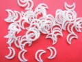 50 Pearl Moon Shapes Wedding Crafts 14mm