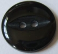 11mm Fisheye Black Sewing Button