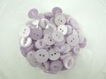 100 x 11mm Fisheye Lilac Sewing Buttons