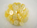 100 x 11mm Fisheye Lemon Sewing Buttons