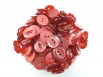 100 x 11mm Fisheye Red Sewing Buttons