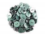 100 x 11mm Fisheye Forest Green Sewing Buttons
