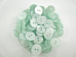 100 x 11mm Fisheye Light Green Sewing Buttons