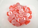 100 x 11mm Fisheye Cerise Pink Sewing Buttons