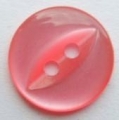 11mm Fisheye Cerise Pink Sewing Button