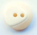 17mm Chunky Two Tone Cream Sewing Button