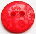 13mm Flower Red Sewing Button