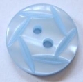 11mm Hexagon Top Light Blue Sewing Button