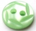 11mm Hexagon Top Light Green Sewing Button