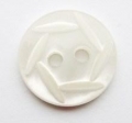 15mm Hexagon Top White Sewing Button