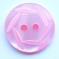 15mm Hexagon Top Pink Sewing Button