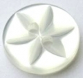 14mm Star Center White Sewing Button