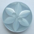 100 x 14mm Star Center Light Blue Sewing Buttons