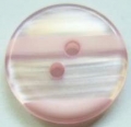 15mm Stripe Pink Sewing Button