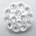 13mm Clear Diamante Effect Round Sewing Button