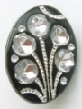 11mm Diamante Effect Oval Sewing Button