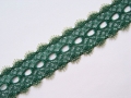 Knitting In Lace Trimming Green and Gold 35mm