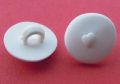 11mm Odd Shape White Heart Shank Sewing Button