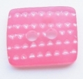 Rectangle Shape Red White Sewing Button 13mm