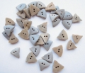 15mm Stone Like Grey Triangle Sewing Button