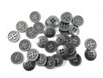 33 x 11mm BARBOUR METAL Coat Jacket Black Sewing Button 4 Hole