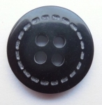 13mm Black 4 Hole Sewing Buttons 9257