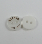 10mm ALEXON est 1929 White Sewing Button 4 Hole