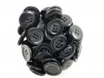 50 x 20mm Black 4 Hole Sewing Buttons