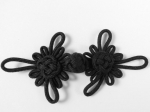 Black Frog Fasteners Clasp 35mm Fabric 2 Piece Set