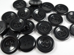 25mm Black Sewing Button 4 Hole
