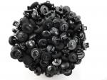 220 x 10mm Assorted Black Shank Sewing Buttons