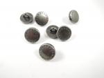 7 x 12mm BARBOUR Brushed Silver Grey Coat Jacket Shank Metal Buttons