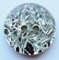 16mm Black Silver Tinsel Sewing Button