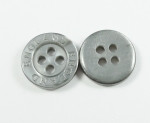 13mm ENGLAND Grey Sewing Button 4 Hole