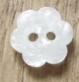11mm White Marble Daisy Sewing Button