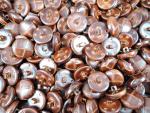 100 x Leather Look Shank Sewing Buttons 20mm Brown