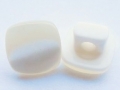 10mm Square Pearl Cream Shank Sewing Button
