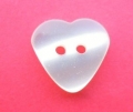 15mm Ivory Heart Sewing Button